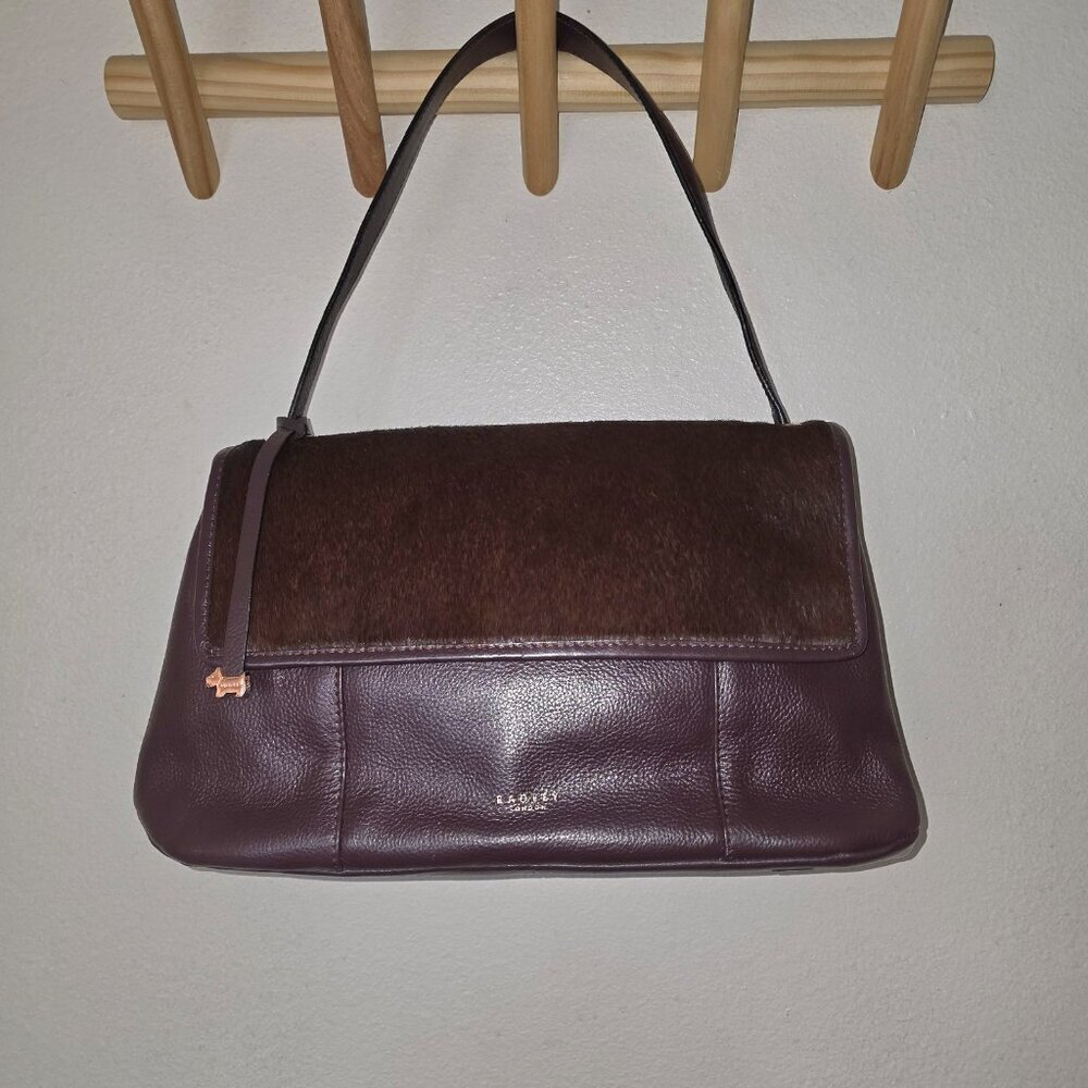 Radley London East-West Haircalf Shoulder Bag Wallet Set Clove - Picture 3 of 16